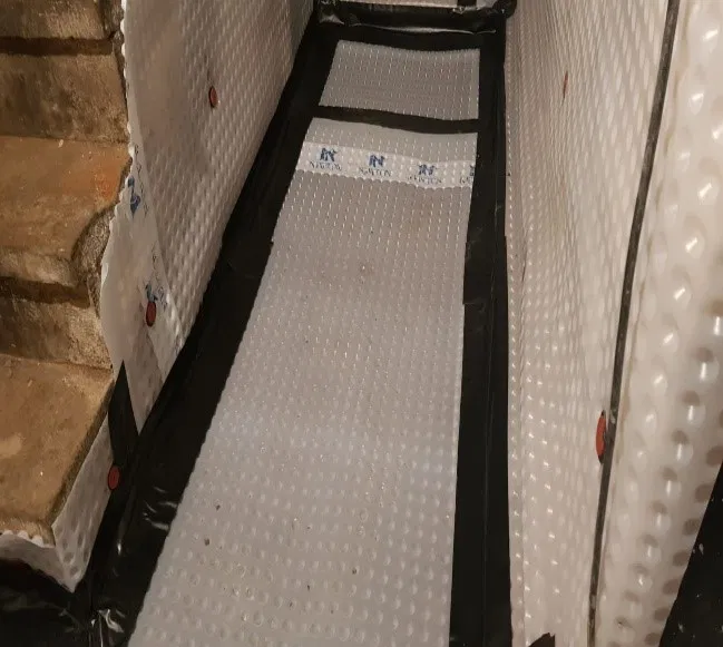 damp protection added to floor and wall