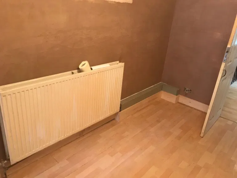 work done to damp walling