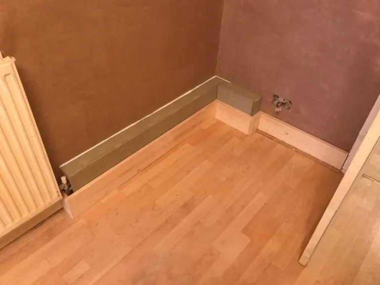 work done to damp wall