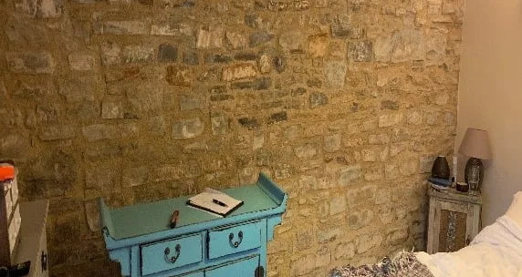 damp living room wall