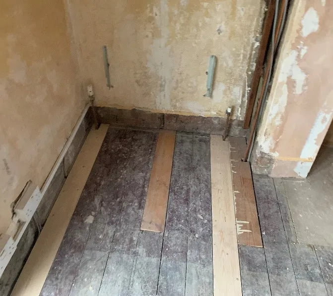 damp proofing in progress