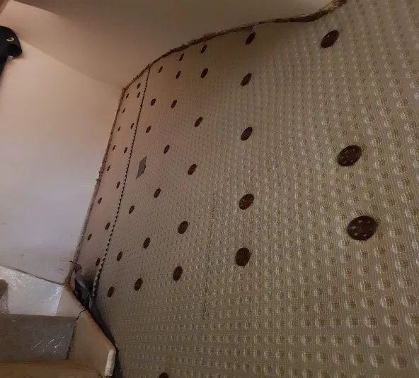 damp protection added to wall