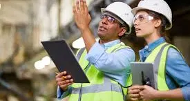 two contractors talking