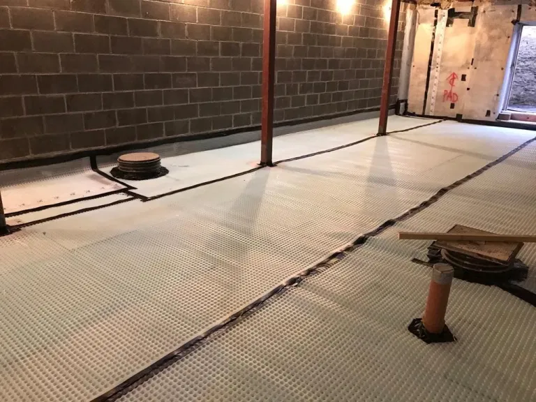 waterproofing in progress