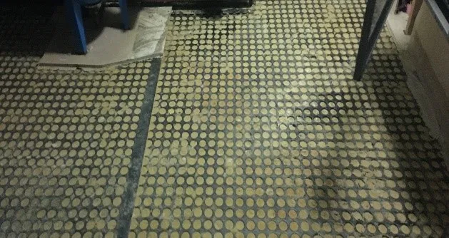 poor fitting of flooring