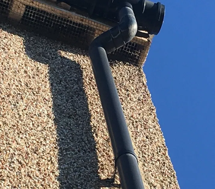 drain pipe on house